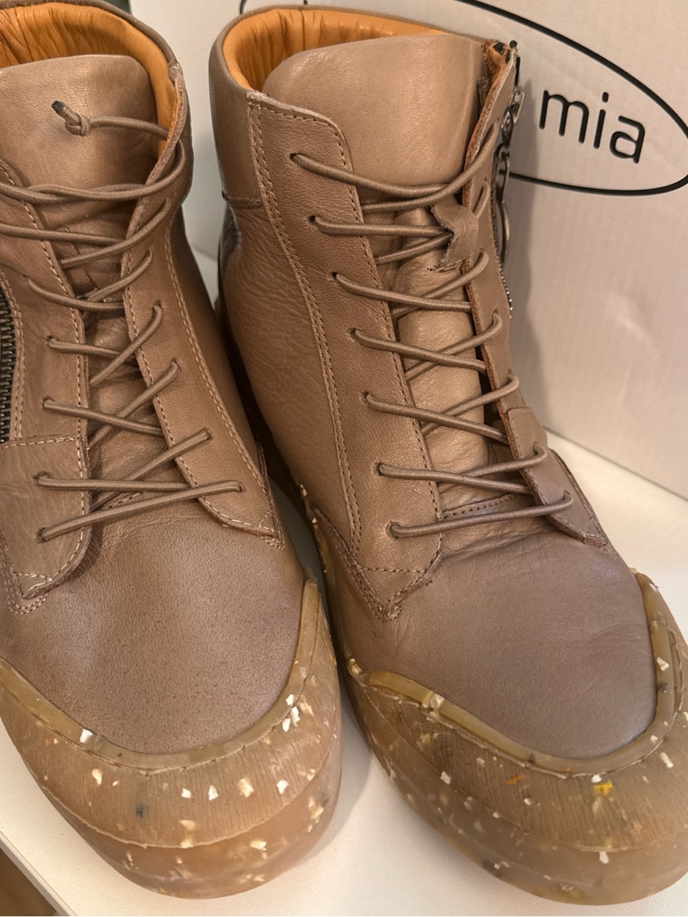 Sheridan Mia Boots Alba Women's 7.5-8M EU38 Beige Mink Leather